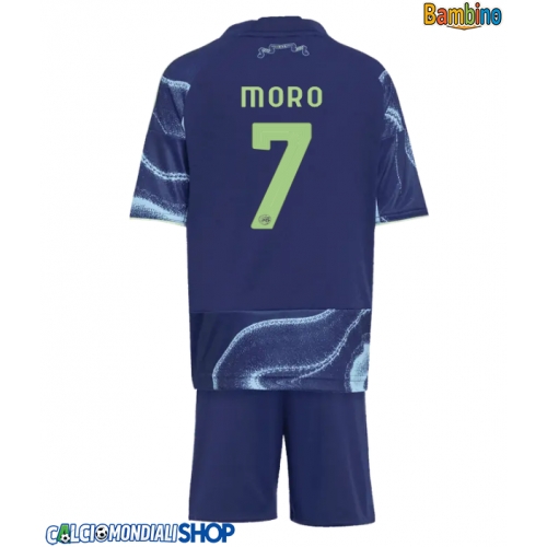 Maglie da calcio Ajax Raul Moro #7 Seconda Maglia Bambino 2025-26 Manica Corta + Pantaloni corti)